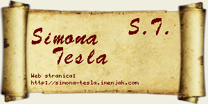 Simona Tesla vizit kartica